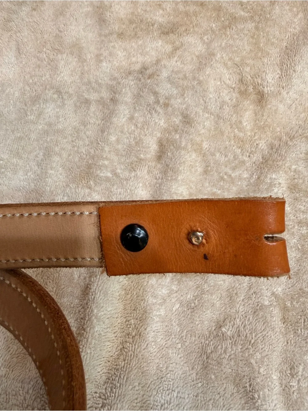 Berkeley’s Custom Leather brand Tan stamped Tooled Leather Belt - never used